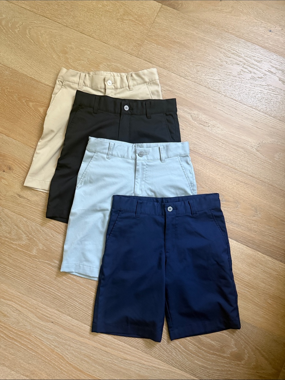 Puma Kids Golf Shorts Pack - Navy, Light Gray, Black, Beige